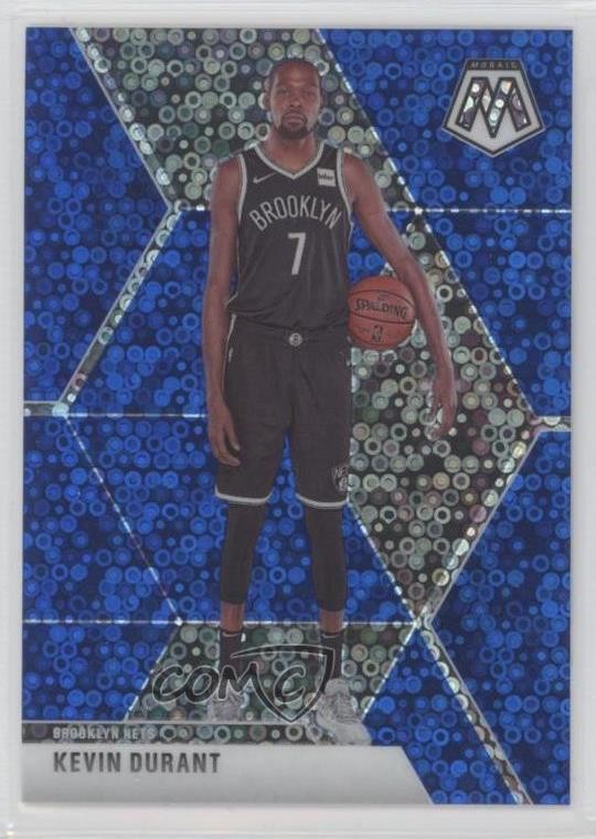 2019-20 Panini Mosaic Fast Break Blue Prizm 54/85 Kevin Durant #1 04ag