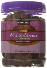 Signature Macadamia Clusters Salted Caramel Milk Chocolate JAR - 2 Pack of 2 Lb 