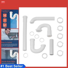 Bathroom Sink Drain Repair Kit 15 Piece White Plastic J Bend P Trap Universal