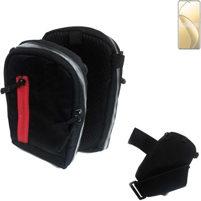 Für Realme 12 Pro+ Holster / Umhängetasche Extrataschen Outdoor Schutz Hülle 