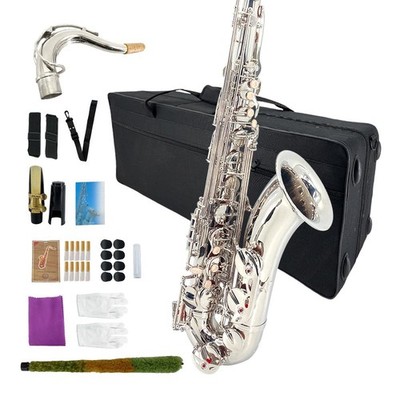 B flat Tenor Saxophone Professional Beginner Kit Student Set with Sax Parts