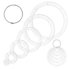 6 Pcs Circle Quilting Acrylic Template Set, 1/2/3/4/5/6 Inch Diameter Round S...
