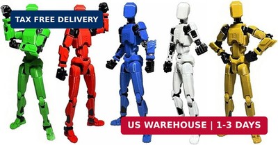 EIMONEY 5PCS Assembly Completed T 13 Action Figure 3D Printed Multi-Jointed Mova