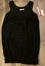 Blush Little Black Dress Sleeveless Sz Large Ruched Bottom New W Tags