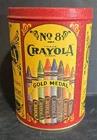 Crayola 1982 Vintage Tin Container Replica 1903 Design Gold Medal No Lid