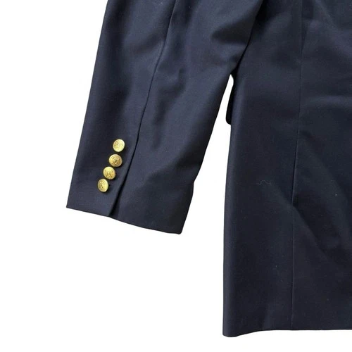 Ralph Lauren The Iconic Doeskin Two-Button Navy Blazer with Gold Buttons 42L image 5