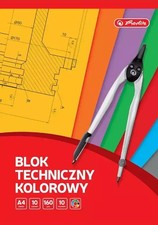 5901389583656 Blok techniczny kolorowy A4 10 kartek Herlitz