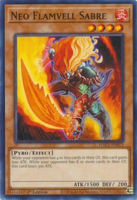 Neo Flamvell Sabre - HAC1-EN073 - Common - 1st Edition - Damaged