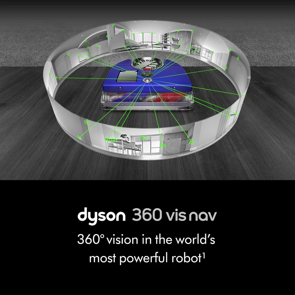 Robot aspirador Dyson 360 Vis Nav - azul (CAJA ABIERTA) Foto 3 de 4