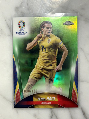 Ianis Hagi 2024 Topps Chrome UEFA Euro Neon Green Refractor #112 04uh /150
