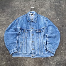 Vintage Lee Denim Jacket Mens XL Blue Faded 220 Button Up Trucker 153438 Coat