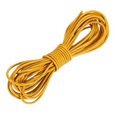 5.5 Yard 2mm Round Leather Cord Lacing String for DIY Crafts, Yellow