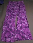 Womens Soft Purple Floral Stretch Pants Size M — photo 2