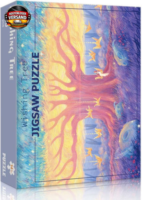 405 Teile Puzzle für Erwachsene mit Motiv Wunschbaum und Lichtkreis