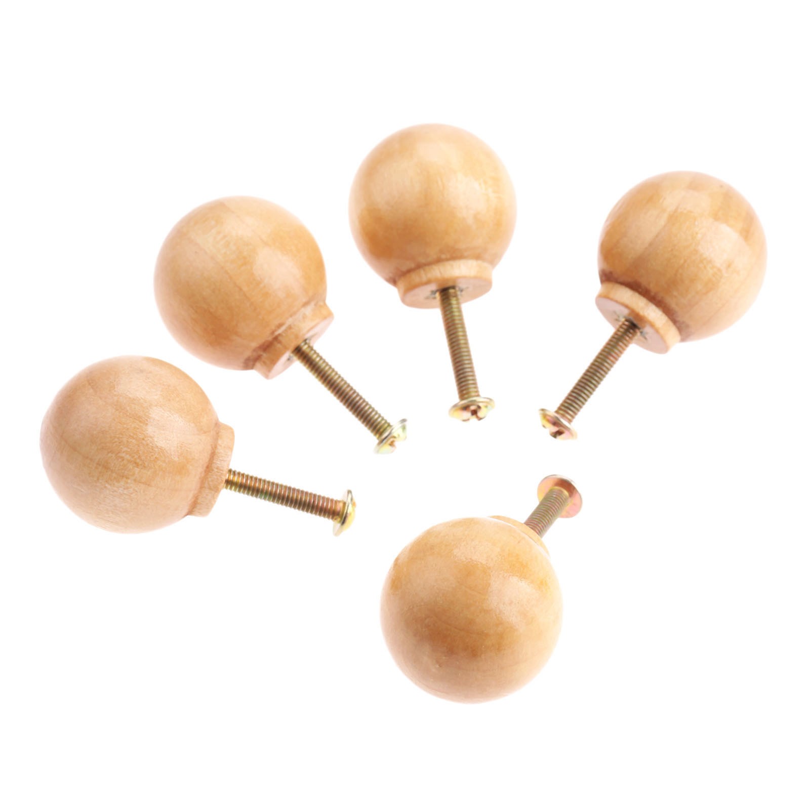 10x Mushroom Wooden Cabinets Ball Pull Handles Wardrobe Drawer Door Drawer Knobs