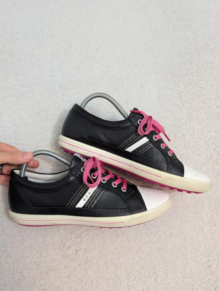 ECCO Golf Street Womens Spikeless Golf Shoes Black/White EU 41 US 10 - Image 3 of 4