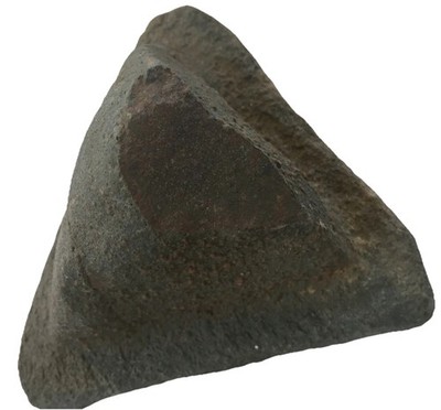Strange/Unique unidentified Pond-Found Wood-Mill TRIANGULAR-PYRAMID Stone/Rock