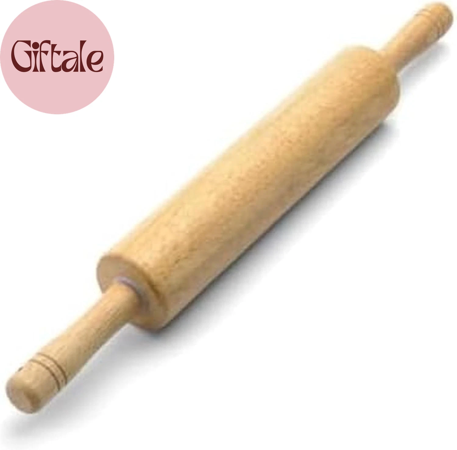 Classic Wood Rolling Pin, 18-Inch Hardwood Dough Roller for Baking Pizza, Pies,