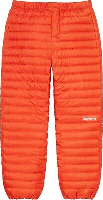 NEW Supreme Micro Down Pant Dark Orange Red L Large Winter Snow | eBay