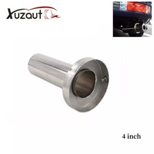 Universal 4 Inches Exhaust Muffler Tip Stainless Steel Round Removable Silencer Universal 4 Inches Exhaust Muffler Tip Stainless Steel Round Removable Silencer