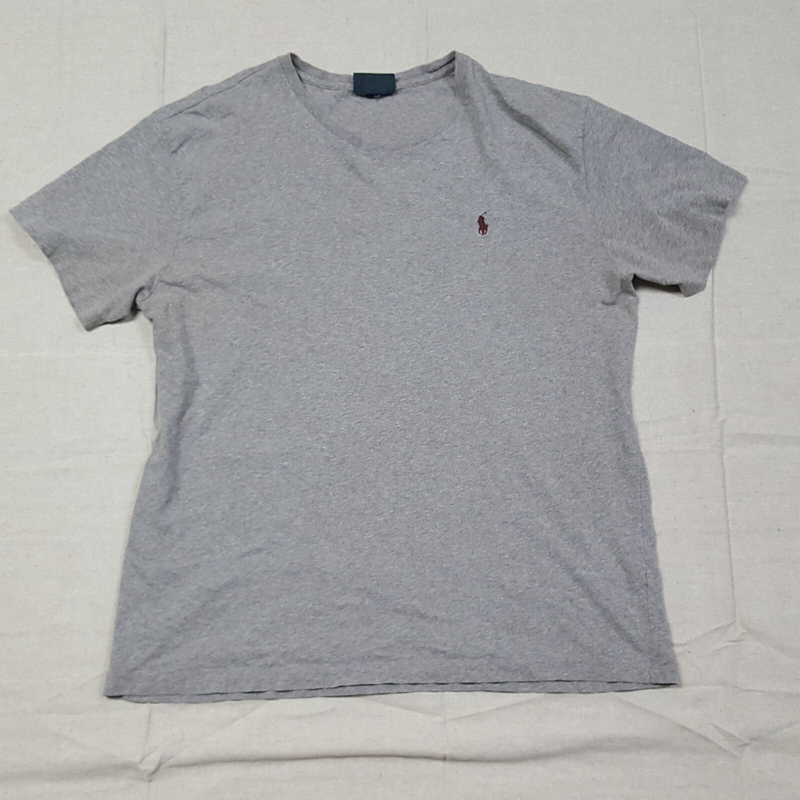 Polo Shirt Ralph Lauren da uomo grigio medio rosso pony maniche corte pullover