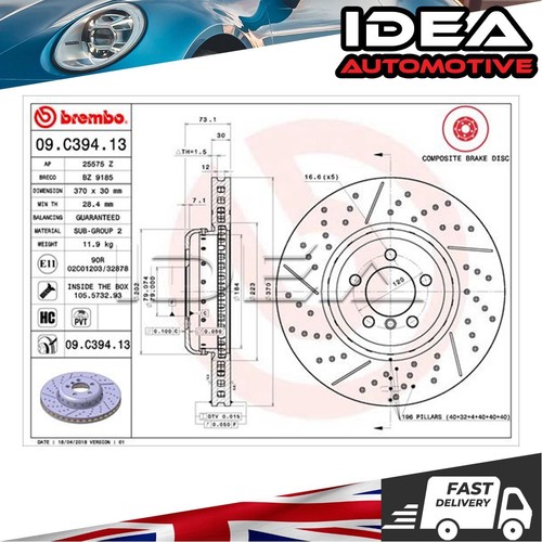 Brake Disc Front Idea Fits BMW 3 Series 1 2 4 #1 34106797603 - Picture 2 of 4