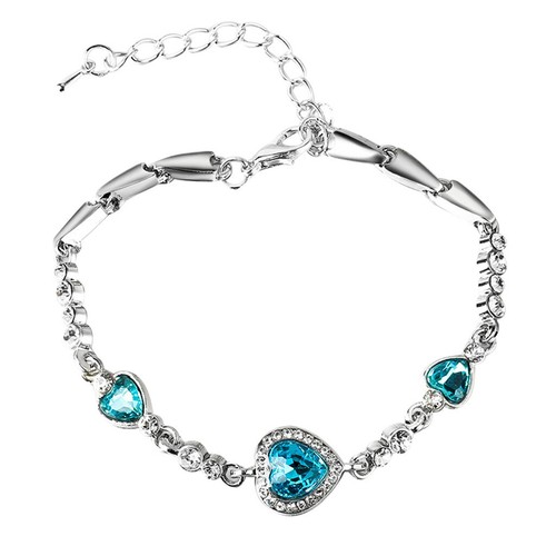 Crystal Bracelet Bangle Love Valentine's Day Wedding Bridal Women Jewelry