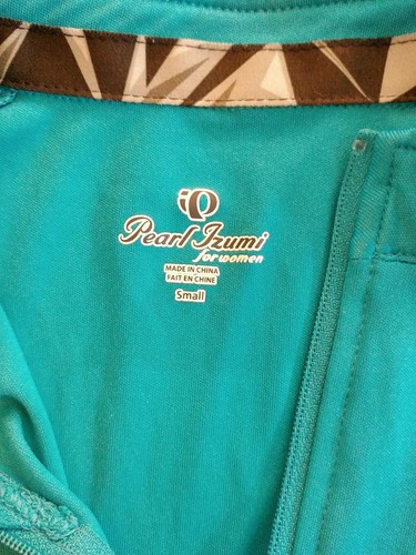 Pearl Izumi Women's 1/4 Zip Teal Blue Short Sleeve Running Athletic Visible Top - Picture 4 of 6
