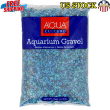 Aquarium Gravel Decorative Blue 5 Lbs Beneficial Bacteria Growth Fish Tank Use