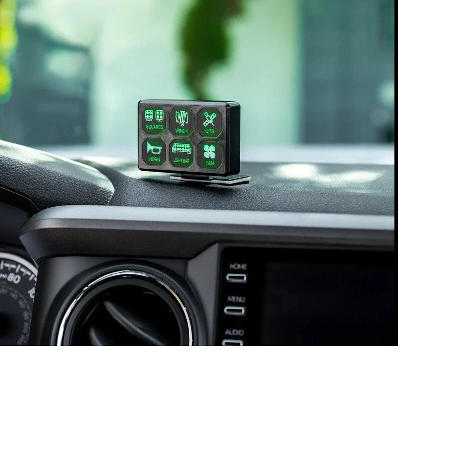 Panel de interruptor de 6 velocidades Sistema de relé de barra de luz LED para Jeep Wrangler JK TJ Foto 2 de 4