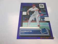 GLENN OTTO 2022 DONRUSS PURPLE FOIL PARALLEL RATED ROOKIE CARD #51 FREE SHIP. rookie card picture