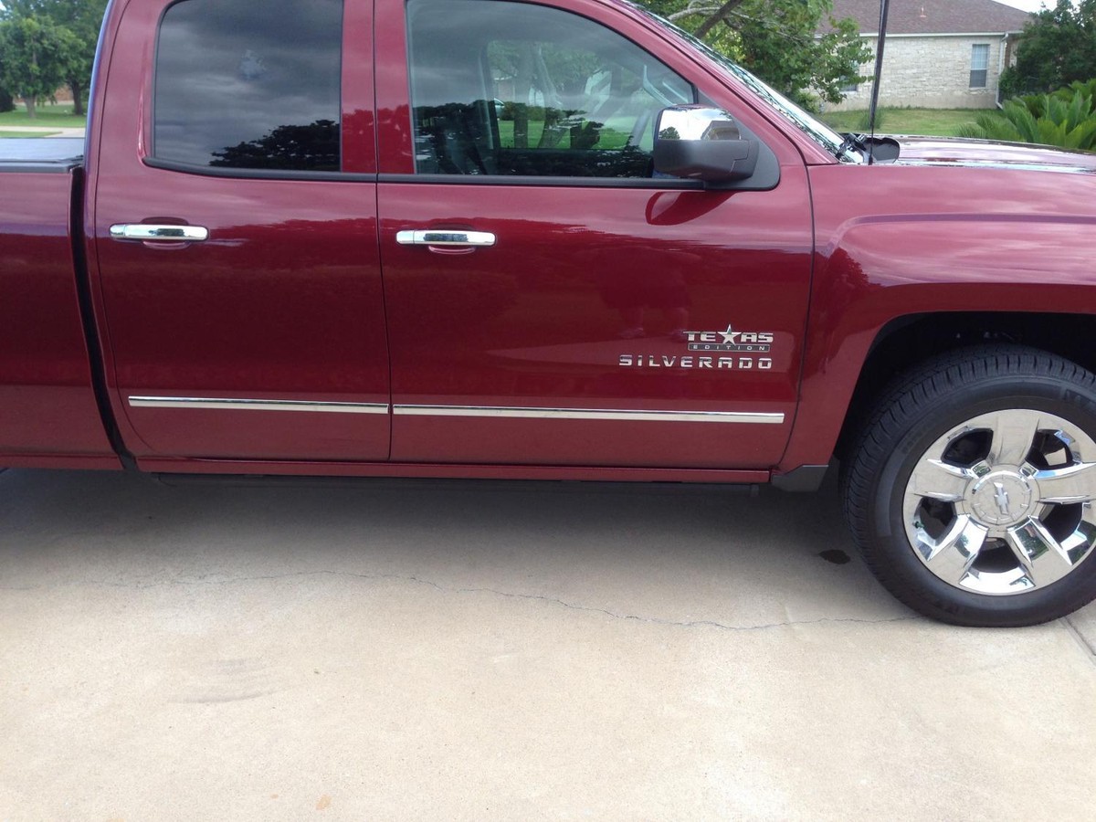 1PC TEXAS EDITION EMBLEM Silver+Red CHEVY SILVERADO SIERRA - Foto 14