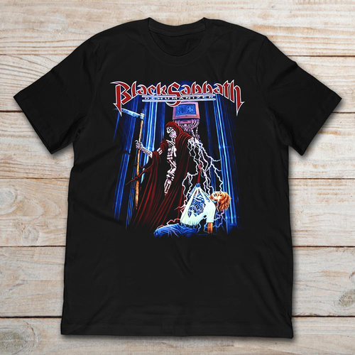 Black Sabbath Black Skull Tee men T 