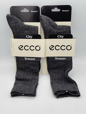 Ecco women's City Trouser, Sock Size: 9-11/Sock, Charcoal. Lot of 2