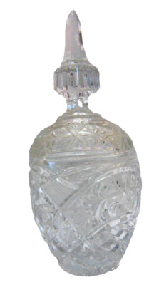 Imperlux Bleikristallglas Vorratsglas für Zucker Größe: ca.  17 cm aus der DDR