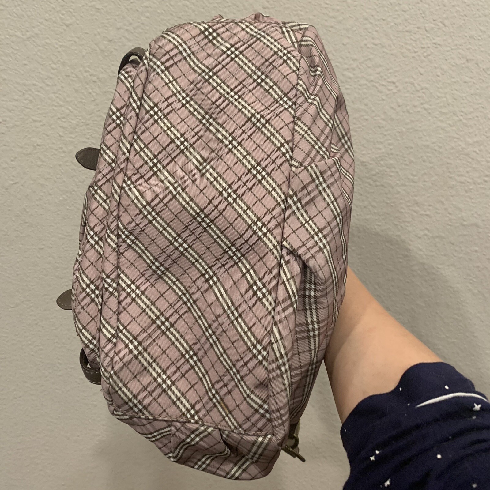 Burberry Blue Label Canvas Leather Shoulder Bag Gem