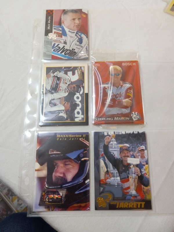 Set of 4 Plus 1 Pkg of Nascar Trading Cards