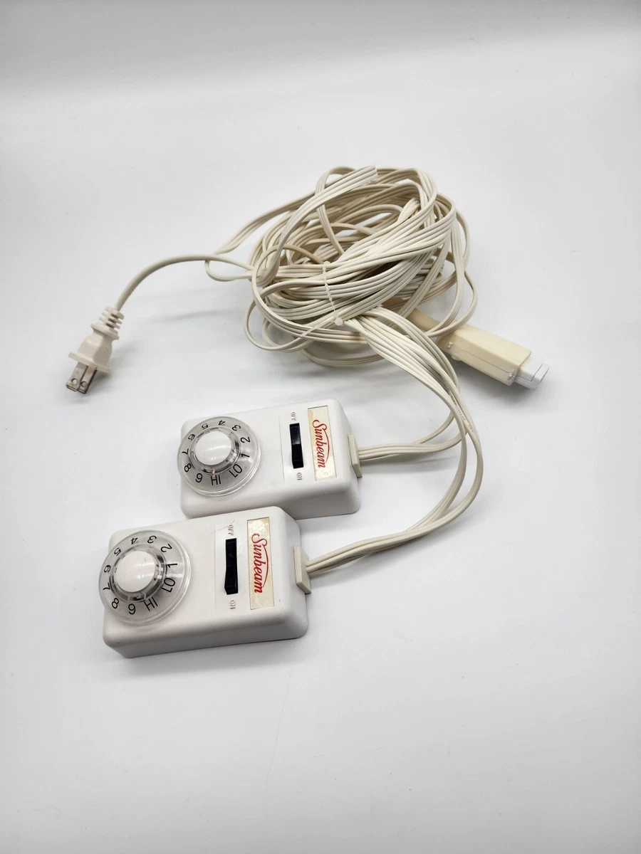 Sunbeam Electric Blanket Dual Controller 3 Prong Cord 613A Style 54KQ E23623  | eBay