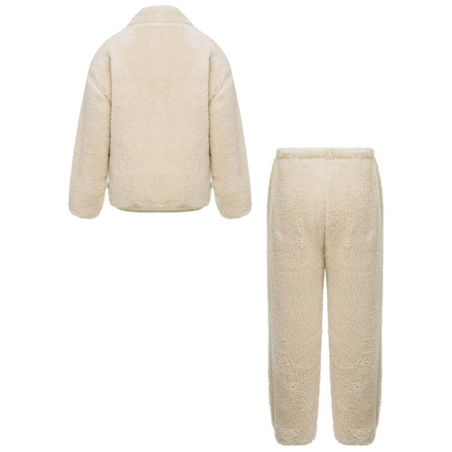 Unisex Kids Outfits Winter Set Long Sleeve Sleepwear Zipper Stand Collar Casual - Picture 10 of 53