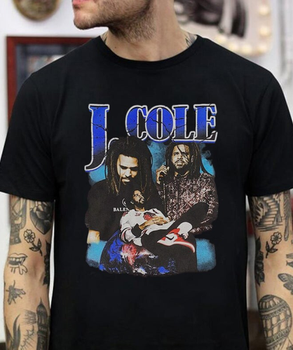J Cole Rapper Men T-shirt Black Short Sleeve S to 5XL 3F284 | eBay