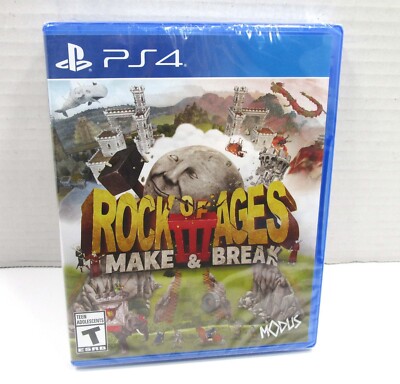 ROCK OF AGES III: MAKE & BREAK PS4 Video Game  New Factory seal Damaged Wrapping