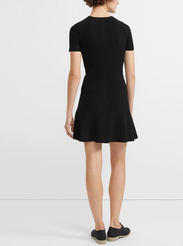 Theory - Knit Flare Dress In Ribbed 