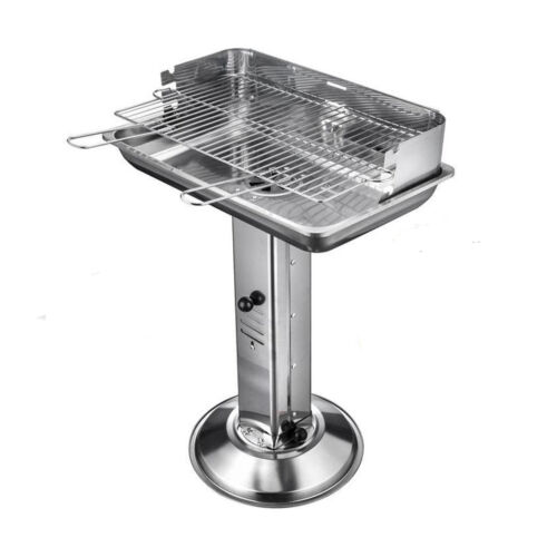 Säulengrill Edelstahl ECKIG 52x30x74 - Bild 7 von 7