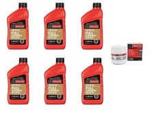6 Quarts Engine Motor Oil Filter Oem Ford Motorcraft Full Synthetic Sae 5w-30 6 Quarts Engine Motor Oil Filter Oem Ford Motorcraft Full Synthetic Sae 5w-30