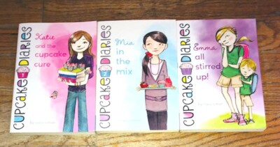 LOT of 3 Cupcake Diaries Coco Simon Book 1 2 7 Children's Chapter Book Paperback
