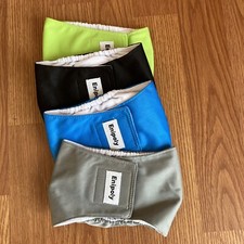 PACK - 4 Male Boy BELLY BAND Dog Diapers Wrap Reusable Washable For SMALL Pet XS