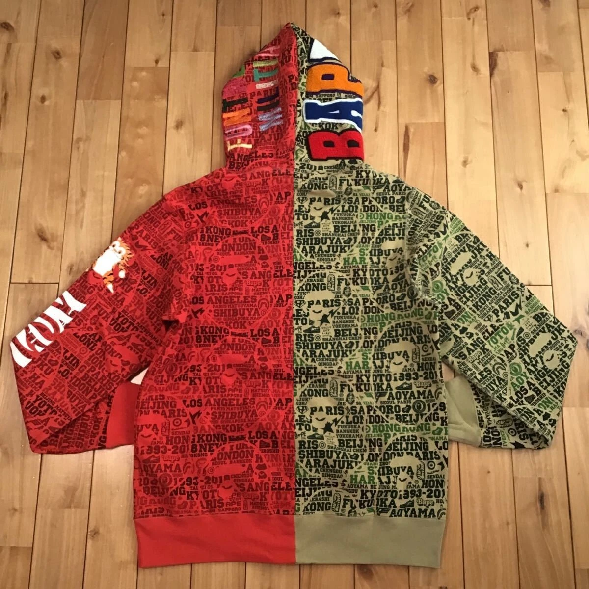 XXV BAPE CITIES CAMO ape head tiger full zip hoodie A Bathing Ape Size XL