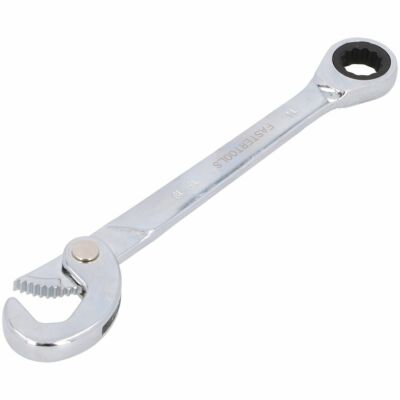 FASTER TOOLS 8615 Hakenschlüssel 13-19 mm Ringratsche 14 mm CrV-Stahl verchromt