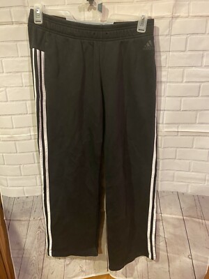Adidas Youth Boys Black Striped Sweatpants Size M