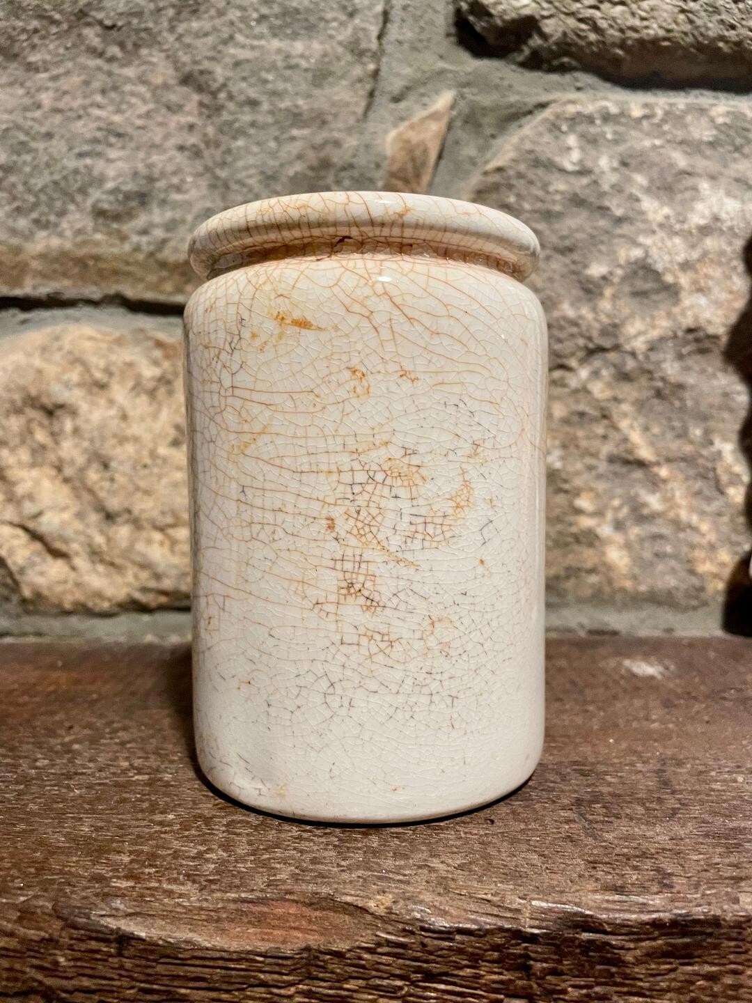 Antique James Keiller DUNDEE MARMALADE JAR, 1862 Date, Pottery, Stamped